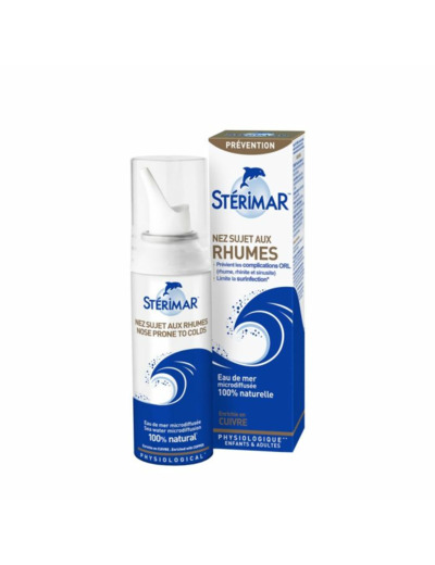 Spray nez sujet aux rhumes enrichie en Cuivre 100ml Sterimar
