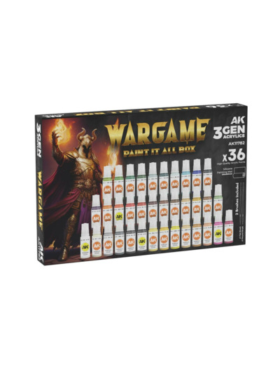 AK 3GEN – WARGAME PAINT IT ALL BOX x36