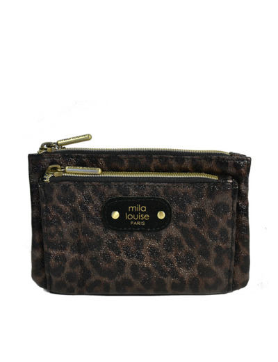 Mila Louise Paloma LP2 Porte-Monnaie Léopard Noir