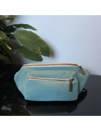 Farfouillette Banane En Velours Bleu Pétrole