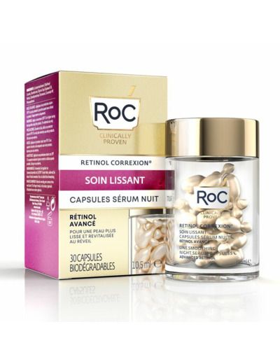 ROC SOIN LISSANT CAPSULES SERUM NUIT 30