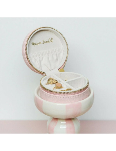 Maison Scarlett Boîte A Bijoux De Voyage Yvonne En Cuir PU Rose