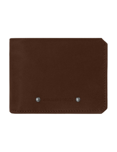 Ateliers Fourès Baroudeur Portefeuille Italien Porte Billets Zippé Ulysse F956 Cognac