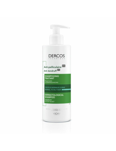 Shampooing Anti Pelliculaire Cheveux Gras 390ml Dercos Vichy