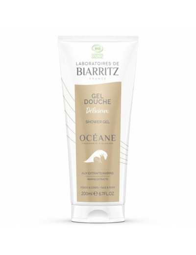 Gel douche Délicieux Bio 200ml Soins Océane aux Extraits Marins Laboratoires De Biarritz