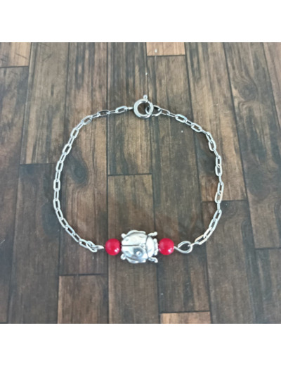 Bracelet enfant coccinelle