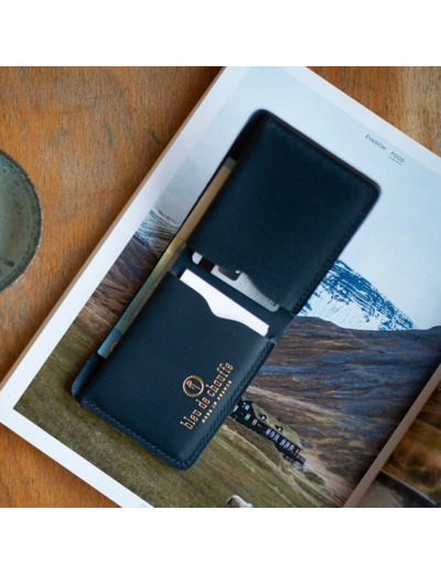 Bleu De Chauffe Pèze Portefeuille Italien Cuir Bleu Marin