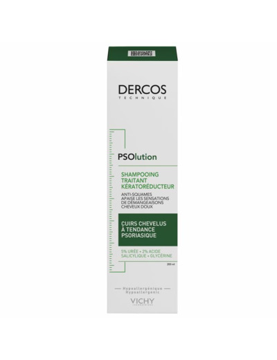 Shampooing Traitant Kératoréducteur PSOlution 200ml Dercos Vichy
