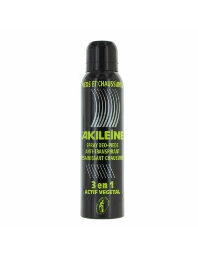 Spray Noir Deodorant Pieds Anti Transpirant 150ml Akileine Asepta