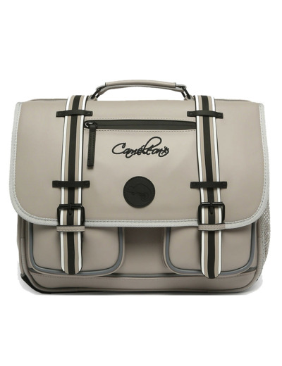 Caméléon Vintage North Cartable 38cm 2 Compartiments Light Grey Stripe