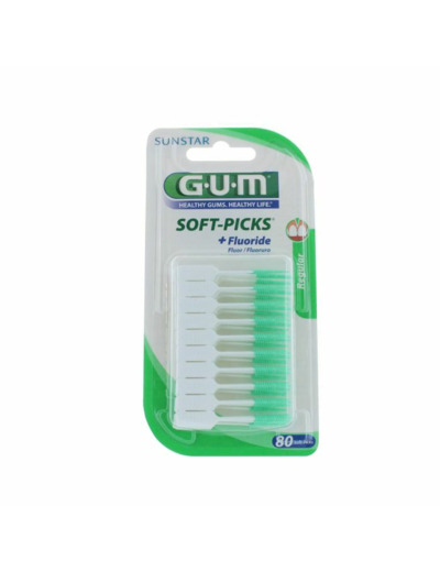 Brossettes Interdentaires Regular X80 Soft-picks + Fluor Gum