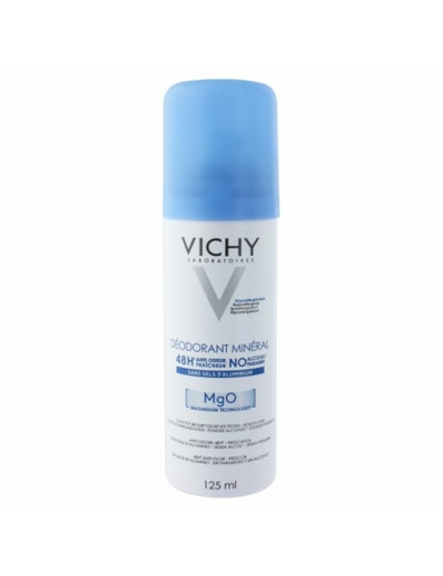 Magnésium Technology Minéral 48h 125ml Déodorant Spray Peaux Sensibles Vichy