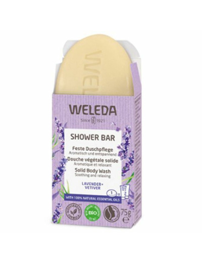 Douche végétale solide 75g Lavande + Vetiver Weleda