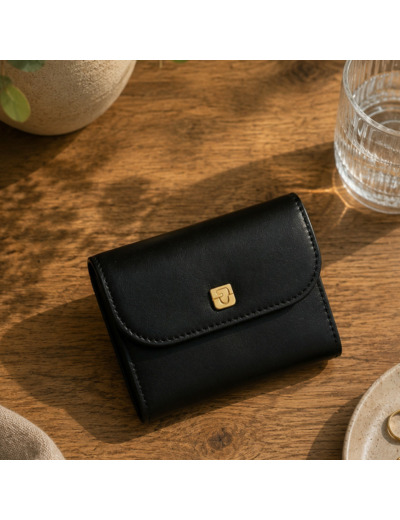 Gérard Darel Ligne M411 Petit Portefeuille En Cuir Lisse Noir