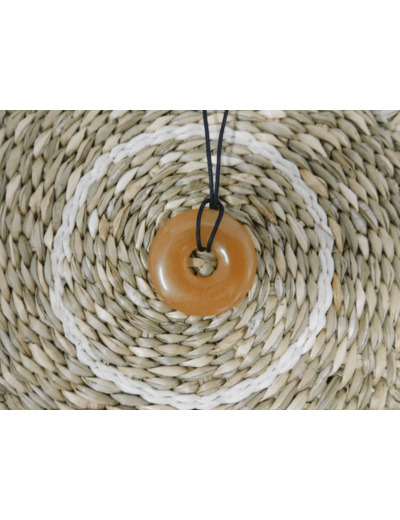 PENDENTIF DONUT AVENTURINE ORANGE