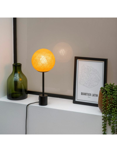 Lampe APAPA - Pied Noir - Globe Moutarde