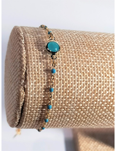 Bracelet doré/turquoise