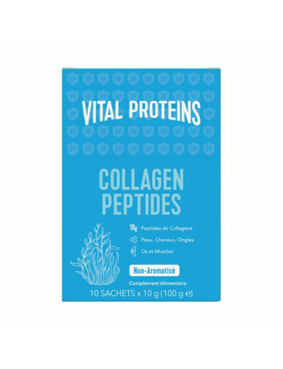 Collagen Peptides 10 sticks de 10 g Peau, cheveux, ongles, ossature Vital Proteins