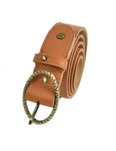 Mila Louise Pale X Ceinture irisé et grainé Ajustable TU Tan