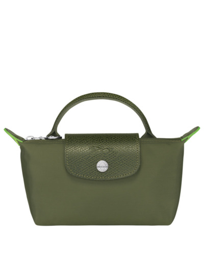 Longchamp le Pliage Green Trousse Cosmétique Avec Poignée Forêt