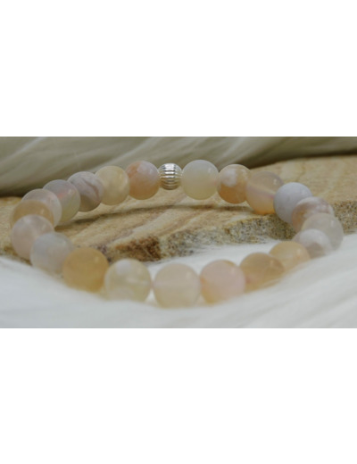 BRACELET AGATE FLEUR