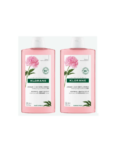 KLORANE DUO SHAMP PIVOINE 2X400ML