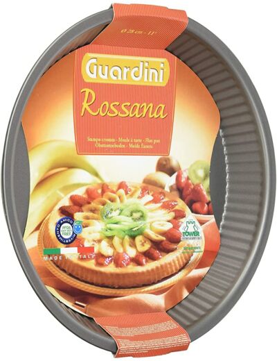 Guardini ROSSANA Moule à tarte 28 cm Acier antiadhésif Rouge Diamètre 28 cm 28 cm Ligne Rossana