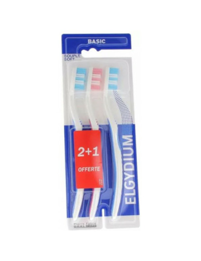 Brosse A Dents Basic Souple Trio Elgydium