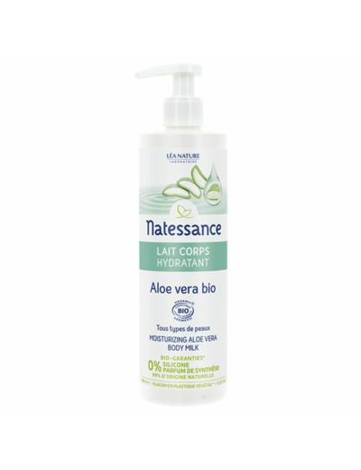 Lait corps hydratant Aloe vera Bio 400ml Natessance