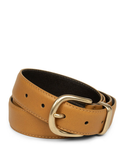 Lancaster Ceinture en Cuir de Vachette Lisse Femme 601-024 Camel M