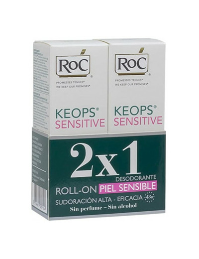 Déodorant à bille 2x30ml Keops peau fragile Roc