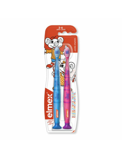 Brosses A Dents Enfant 3-6 Ans X2 Elmex