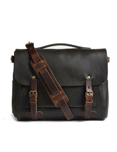 Bleu de Chauffe Sac Postier Eclair M Marron Brun