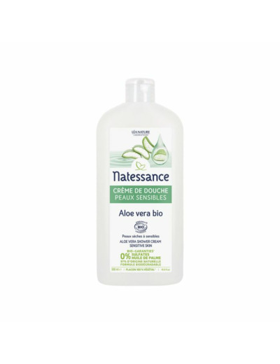 Crème de douche Aloe Vera Bio 500ml Douches Peaux sèches à sensibles Natessance