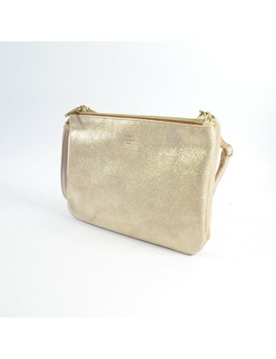 Mila Louise Natasha X Sac et Pochette Ceremony Cuir Nude