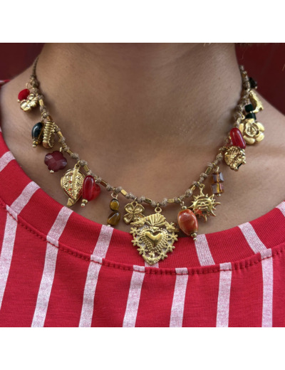 Collier a charms en acier inoxydable