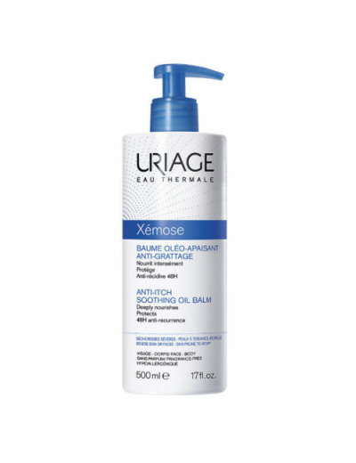 Baume Oleo Apaisant Anti Grattage 500ml Xemose Secheresses Severes Peaux Atopiques Uriage