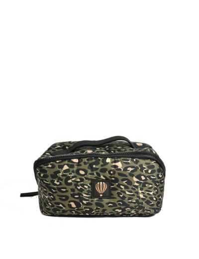 Le Voyage En Panier Fauvette Trousse de toilette Doudoune Léopard Kaki