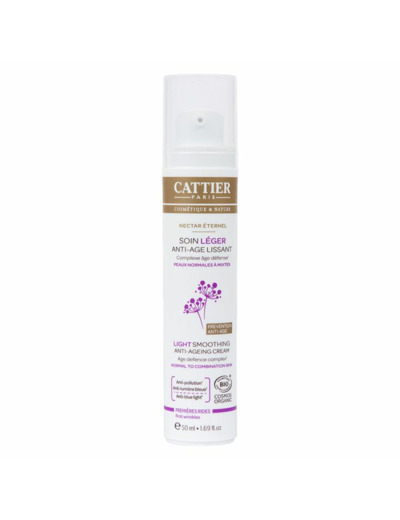 Soin Leger Lissant Peaux Normales A Mixtes Bio Nectar Eternel 50ml Anti-Âge Cattier