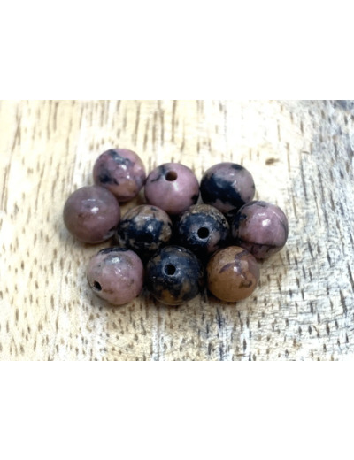 PERLES RHODONITE ROSE