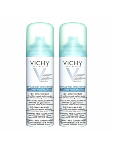 Anti Transpirant Anti Trace 2x125ml Déodorant Spray Vichy