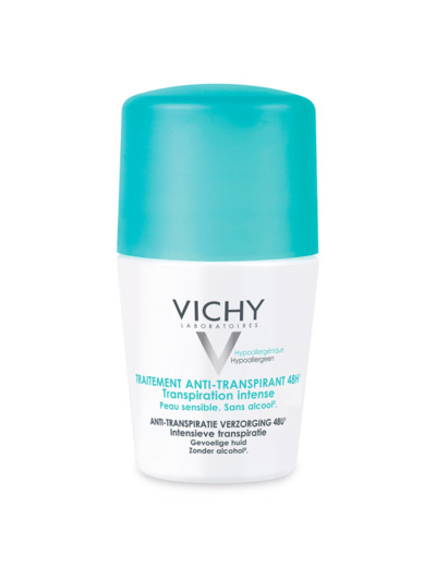 Anti Transpirant Efficace 48h Transpiration Intense 50ml Déodorant Peaux Sensibles Vichy