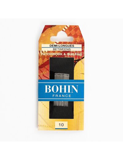 Aiguilles demi-longues Patchwork- boutis Bohin N°10