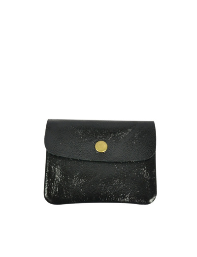 Farfouillette Porte-monnaie compact Cuir PM Noir