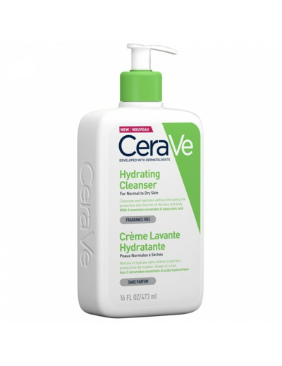 Creme Lavante Hydratante Visage Et Corps Peaux Normales A Seches 473ml Cleanse Corps Cerave