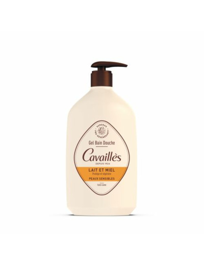 Gel Bain et Douche Lait et Miel 1L Peaux Sensibles Rogé Cavaillès