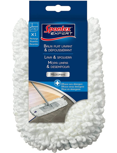 Spontex Essuie-glace plat sec et humide – La raclette universelle pour dépoussiérer ou nettoyer avec un chiffon humide.