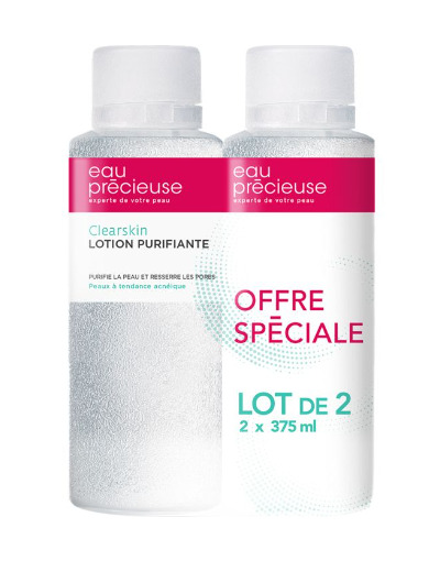 Lotion Purifiante Nettoyante 2x375ml Eau Precieuse