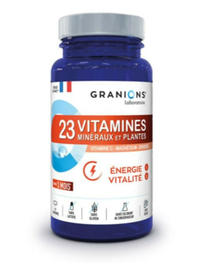 23 vitamines minéraux et plantes 90 comprimés Granions