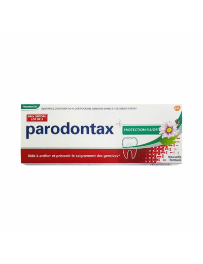 Dentifrice Protection Fluor 2x75ml Parodontax
